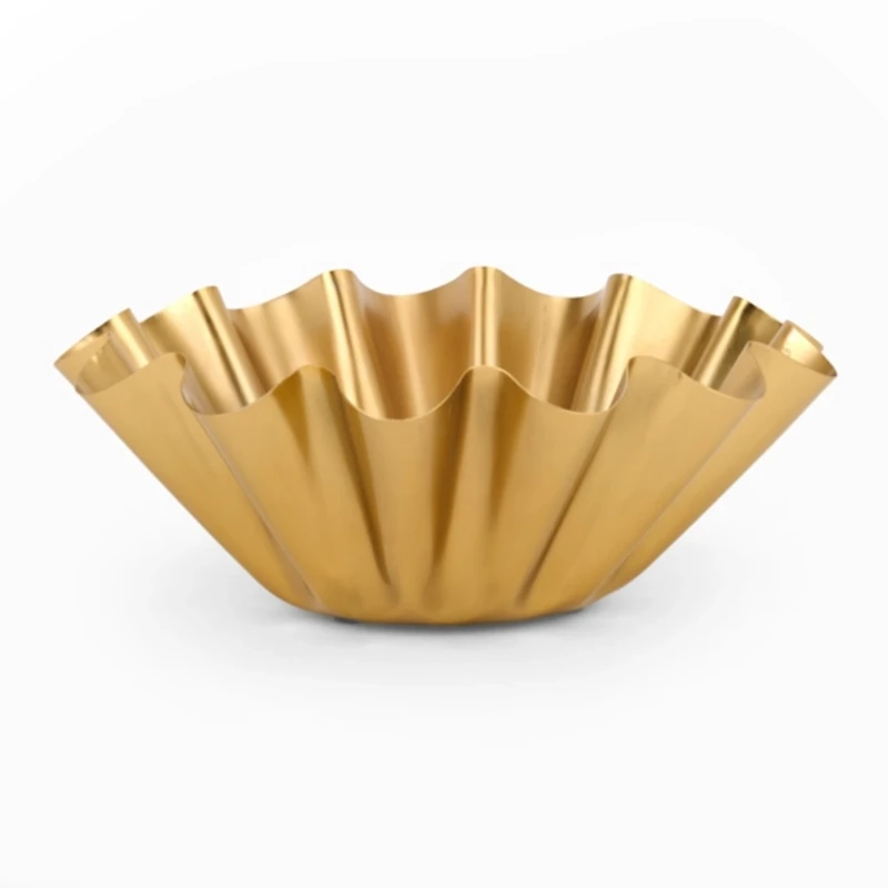 Gold Ruffle Decorative Bowl