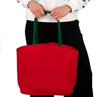 Red Sequin Christmas Lights Tote