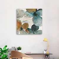 Blue & Orange Bouquet Canvas Art Print