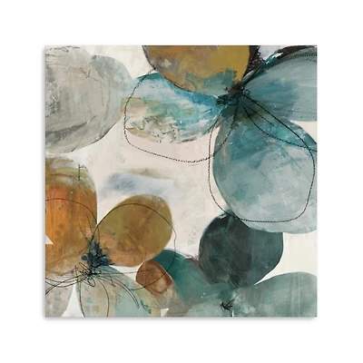 Blue & Orange Bouquet Canvas Art Print