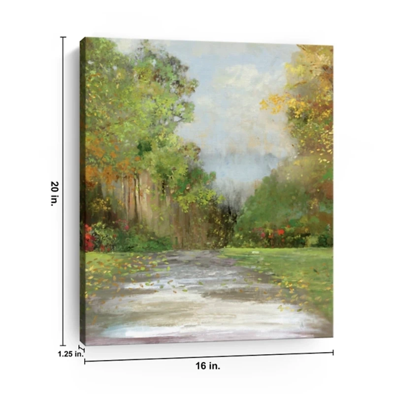 Green Plush Path Canvas Art Print