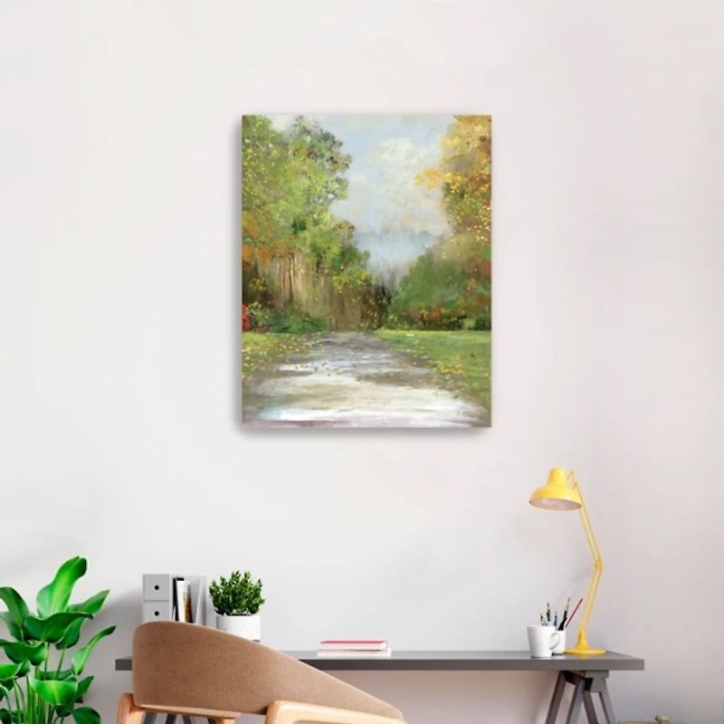 Green Plush Path Canvas Art Print