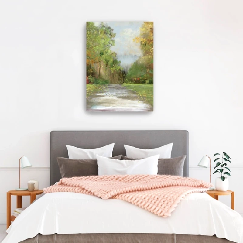 Green Plush Path Canvas Art Print, 30x40