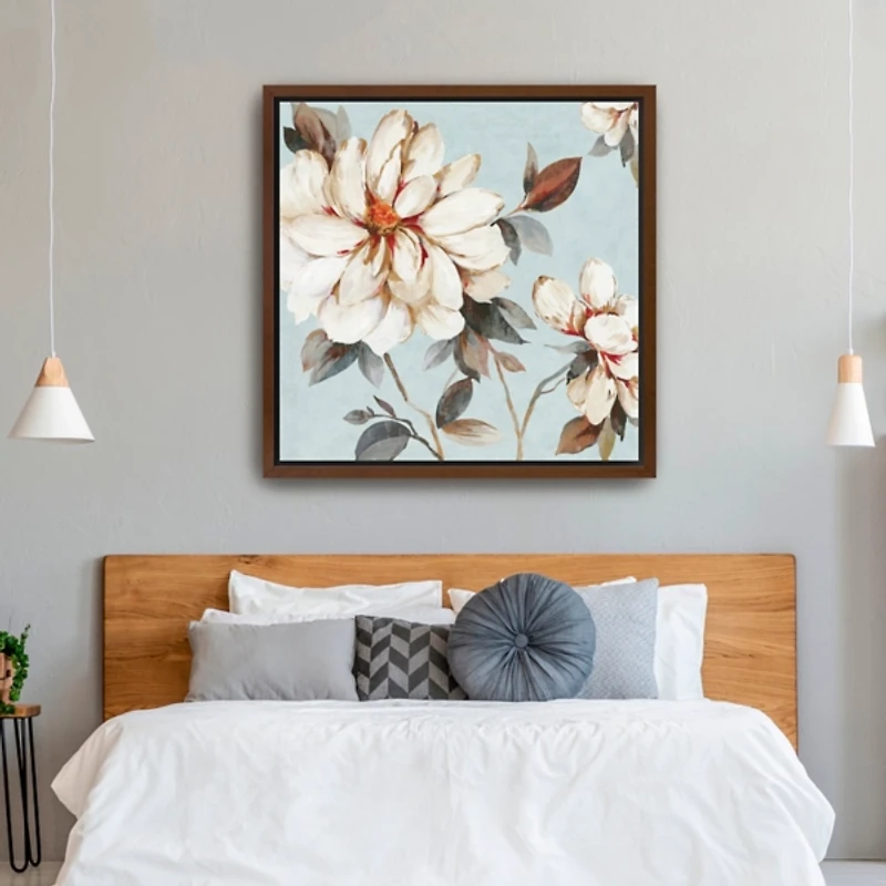 Floral Bliss I Framed Canvas Art Print, 40x40