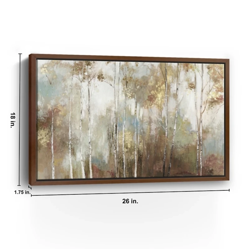 Fine Birch Trees Framed Canvas Art Print