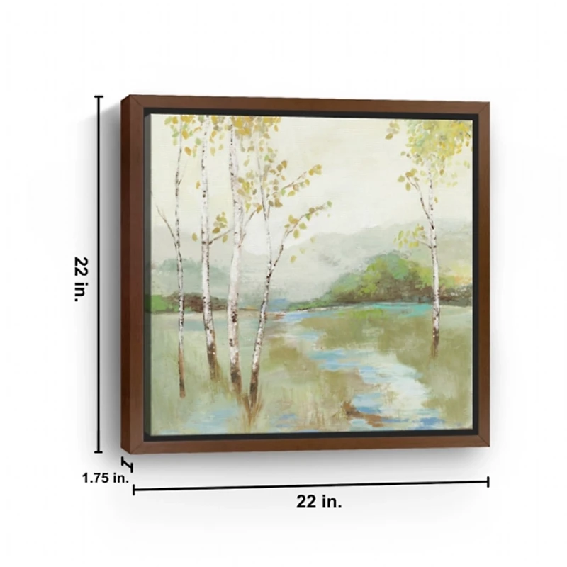 Calm River Framed Canvas Art Print