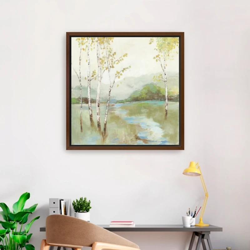Calm River Framed Canvas Art Print