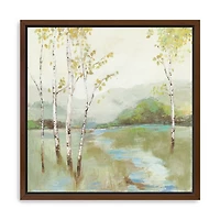 Calm River Framed Canvas Art Print, 40x40