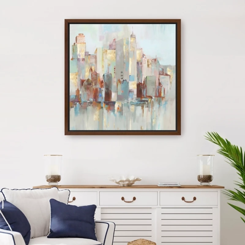 City Escape Framed Canvas Art Print, 30x30
