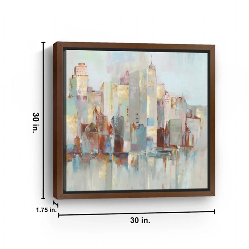 City Escape Framed Canvas Art Print, 30x30