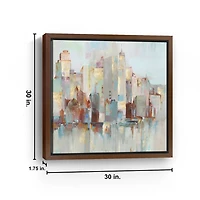 City Escape Framed Canvas Art Print, 30x30