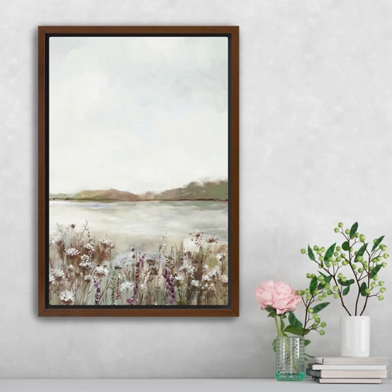 Secret Lake Framed Canvas Art Print
