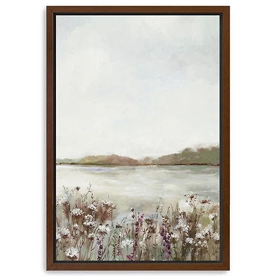 Secret Lake Framed Canvas Art Print