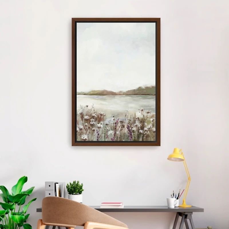 Secret Lake Framed Canvas Art Print