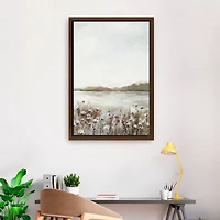 Secret Lake Framed Canvas Art Print