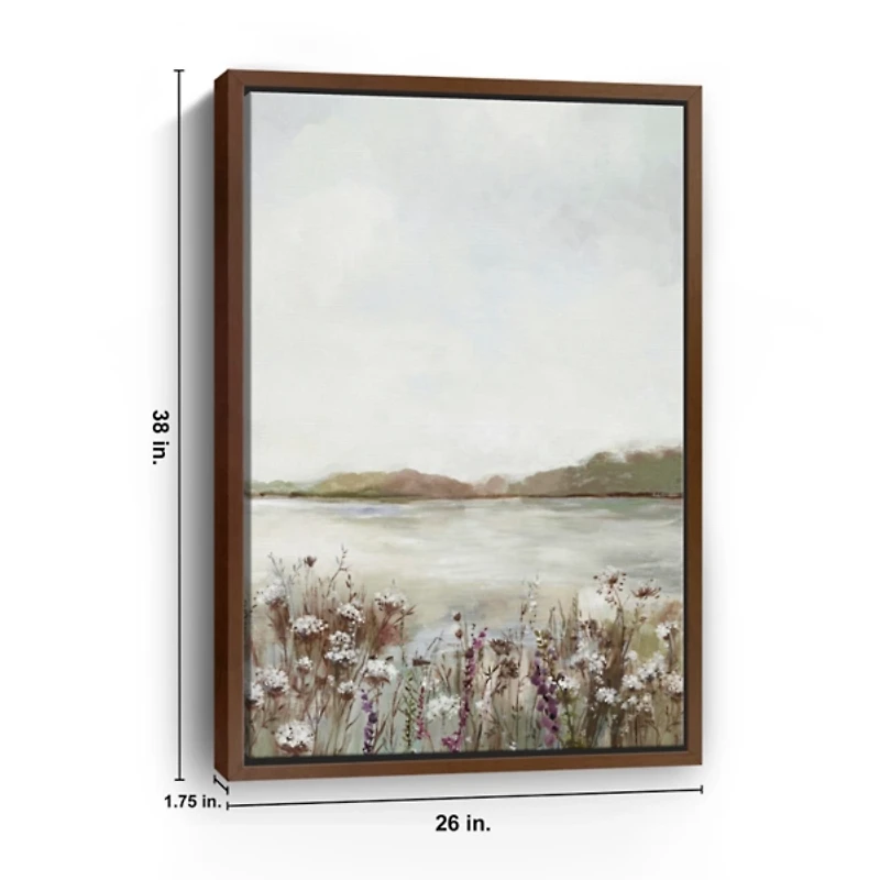 Secret Lake Framed Canvas Art Print