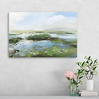 Lily Pond Scene Canvas Art Print