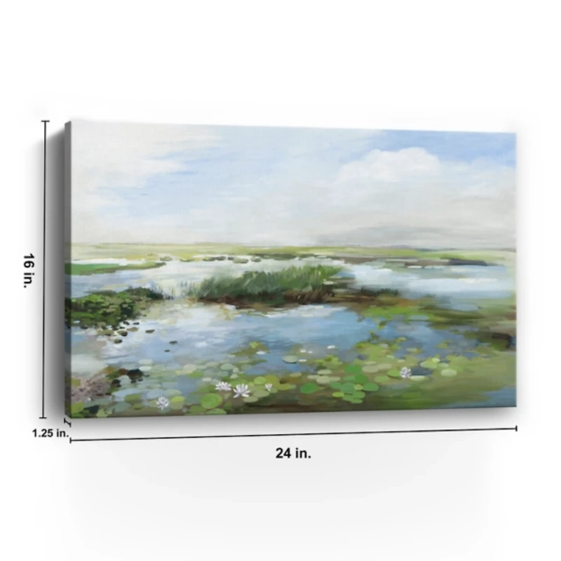Lily Pond Scene Canvas Art Print