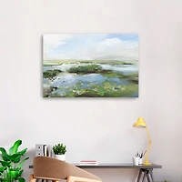 Lily Pond Scene Canvas Art Print, 24x36