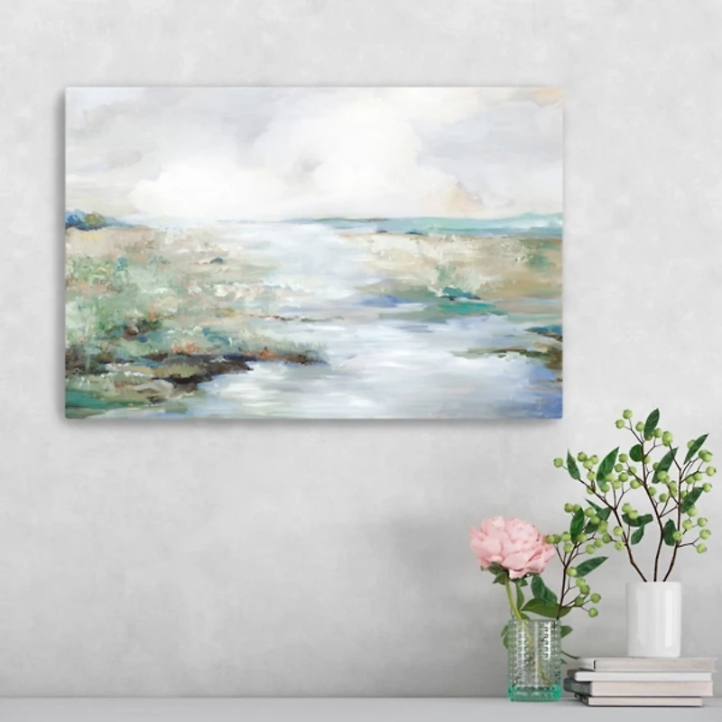 Green Beach Canvas Art Print