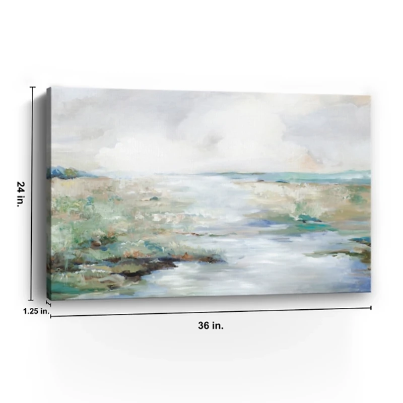 Green Beach Canvas Art Print