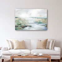 Green Beach Canvas Art Print, 48x32