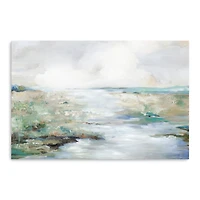 Green Beach Canvas Art Print, 48x32