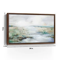 Green Beach Framed Canvas Art Print