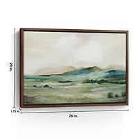 Hillside Greens Framed Canvas Art Print