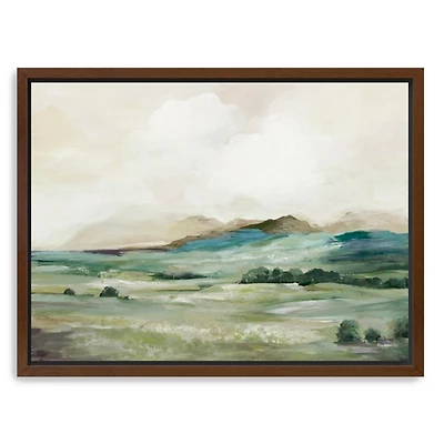Hillside Greens Framed Canvas Art Print