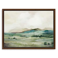 Hillside Greens Framed Canvas Art Print