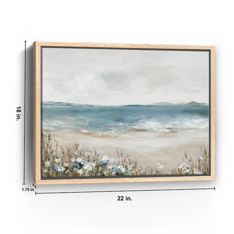 Shoreline Splendor Framed Canvas Art Print