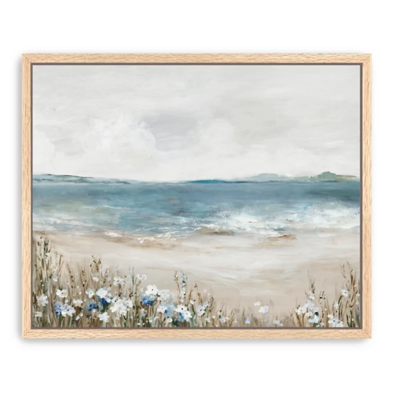 Shoreline Splendor Framed Canvas Art Print