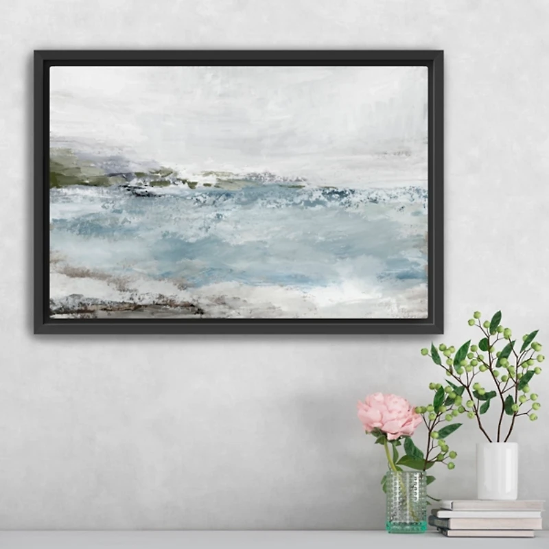 Blue Essence Framed Canvas Art Print