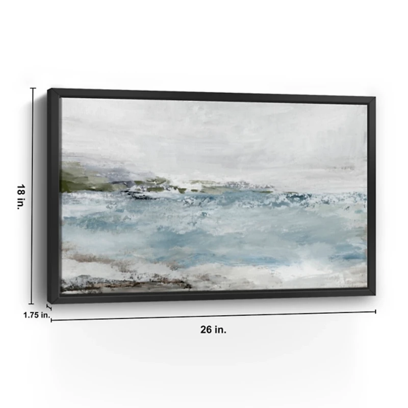 Blue Essence Framed Canvas Art Print