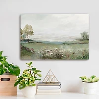 Green Prairie Field Canvas Art Print