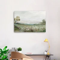 Green Prairie Field Canvas Art Print