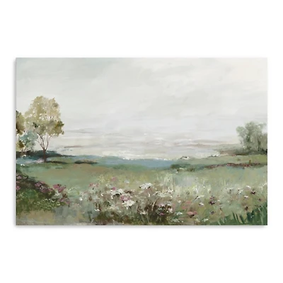 Green Prairie Field Canvas Art Print