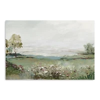 Green Prairie Field Canvas Art Print