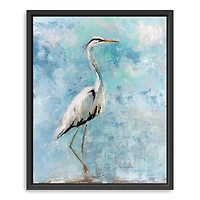 Morning Heron I Framed Canvas Art Print