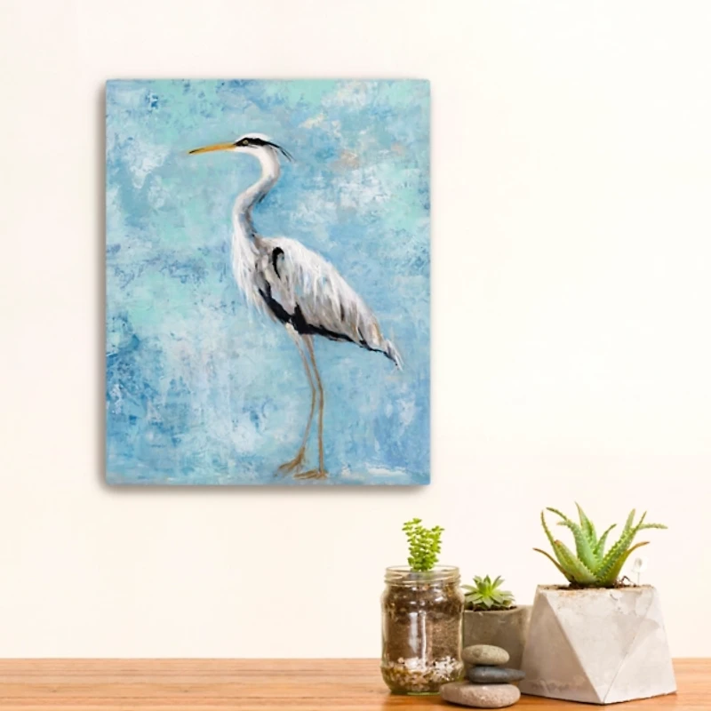 Morning Heron II Canvas Art Print