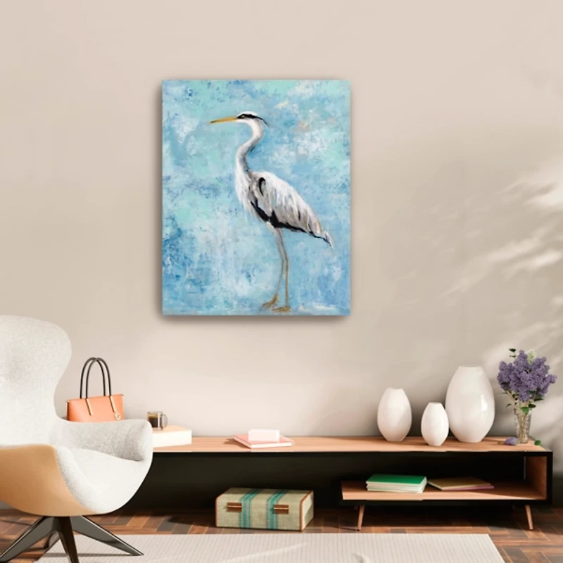 Morning Heron II Canvas Art Print
