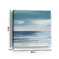 Blue & Silver Shores Canvas Art Print