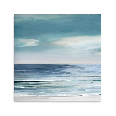 Blue & Silver Shores Canvas Art Print