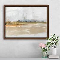 Golden Hour Abstract Framed Canvas Print