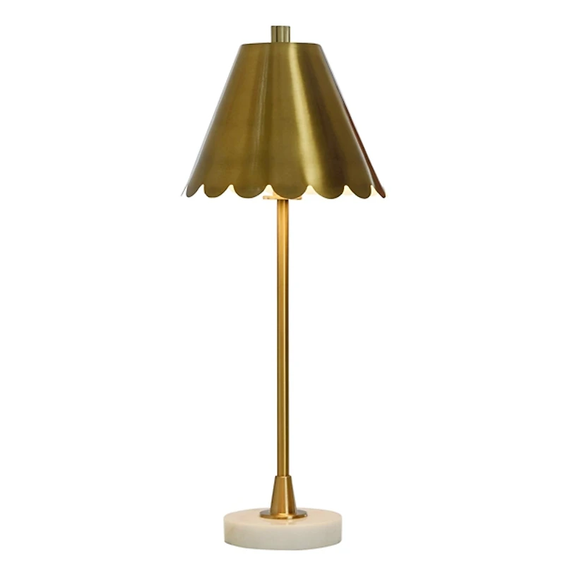 Gold Scalloped Shade Daphne Buffet Lamp