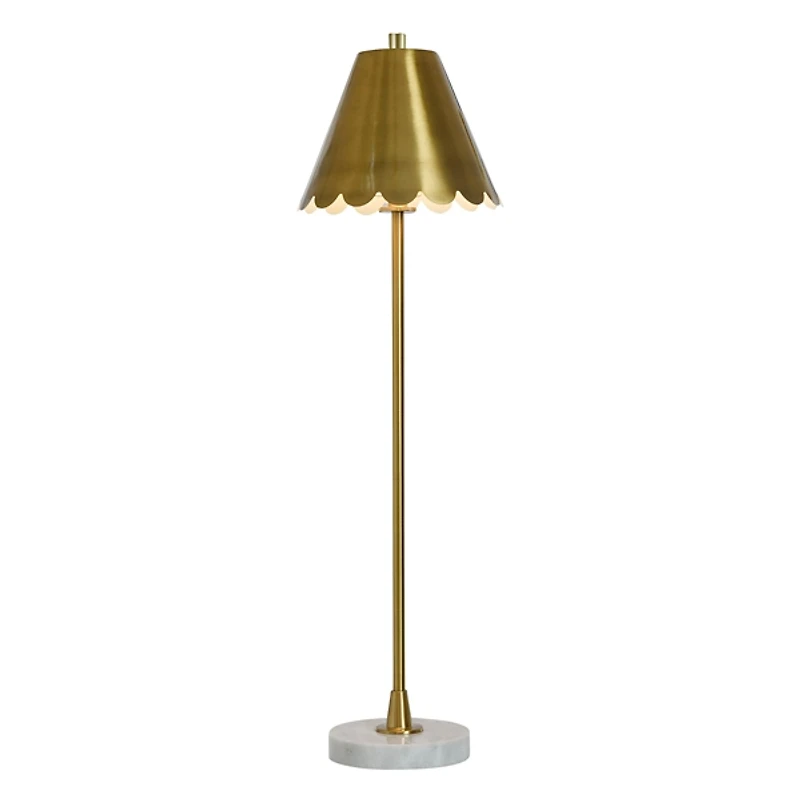 Gold Scalloped Shade Daphne Buffet Lamp, 36 in.