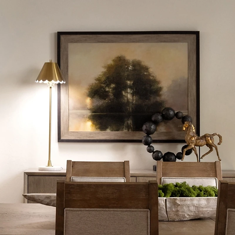 Gold Scalloped Shade Daphne Buffet Lamp, 36 in.