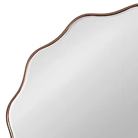 Round Bronze Viona Scalloped Wall Mirror