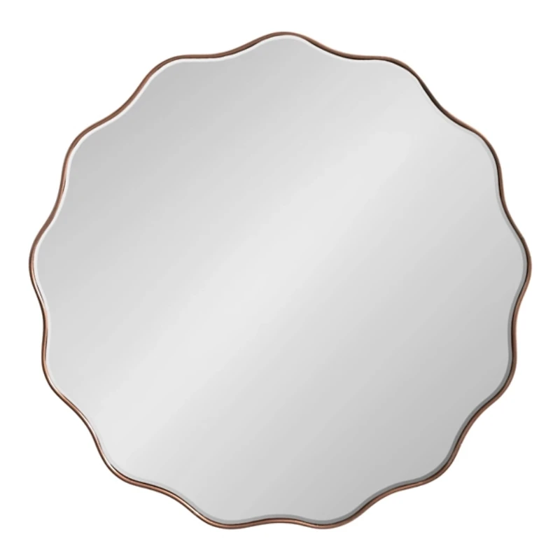 Round Bronze Viona Scalloped Wall Mirror